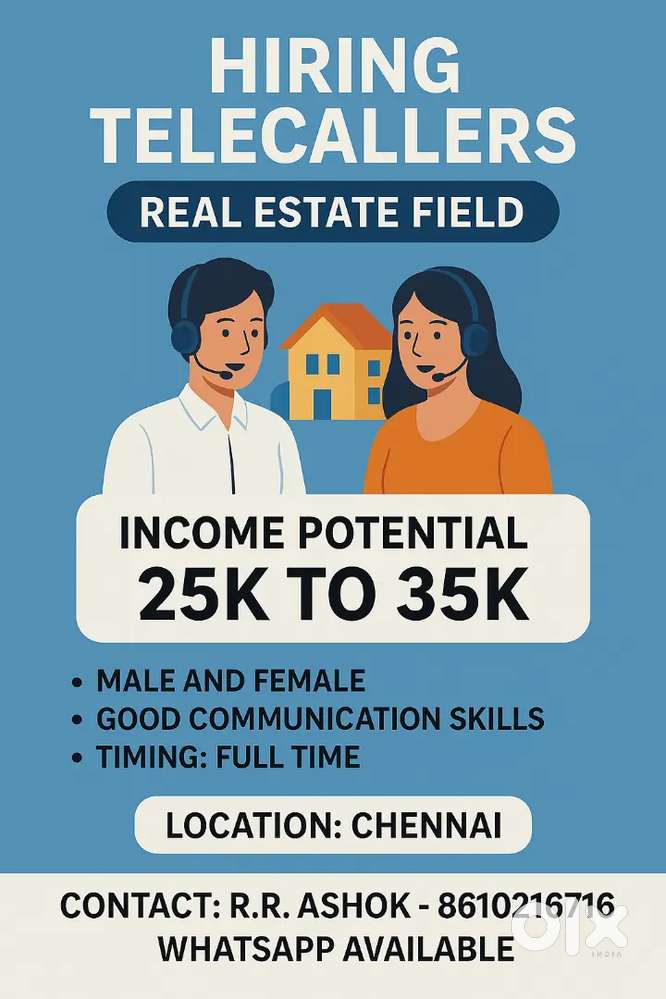 Telecalling work 30k income real estate field