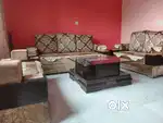 Royal 7 seater sofa set golden brown color