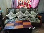 5 seater wooden sofa with Tea pot available for sell