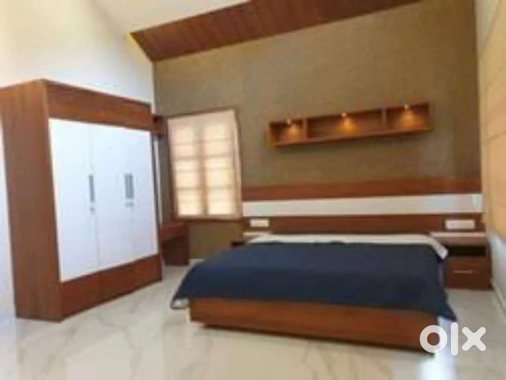 1/6 bhk flats in complete furniture pop colour work solution