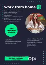 Apportunity to work from home anytime anywhere..
