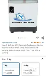 SAMI AUTOMATIC HAIER WASHING MASHIN