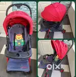 7 seater sofa, center table and baby hug pram for sale.