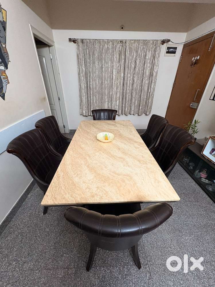 6- seater Durian marble top dining table