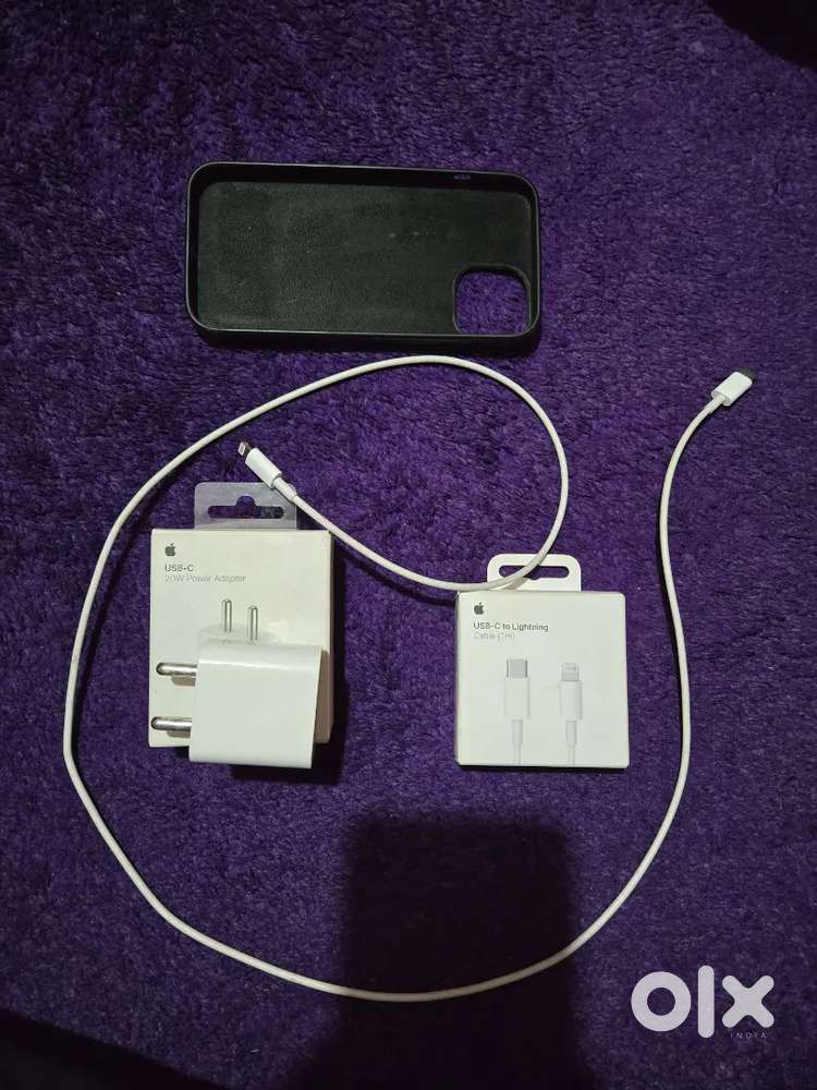 100% Original iPhone 13 USB-C Charger/Cable Combo (Back Case Free)