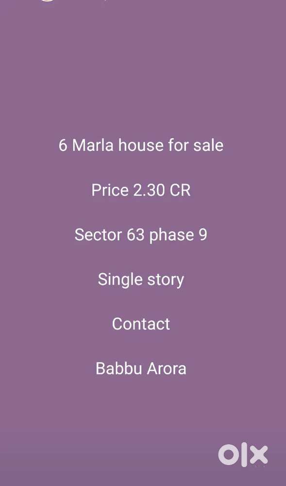 6 Marla house for sale sector 63 phase 9