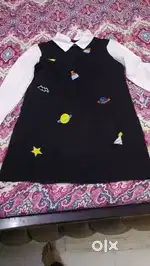 Black and white korean dress