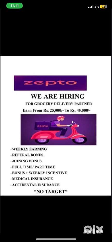 Zepto Delivery Partner