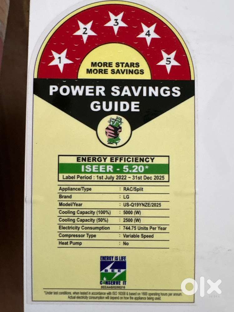 LG 5 Star rated brand new AC