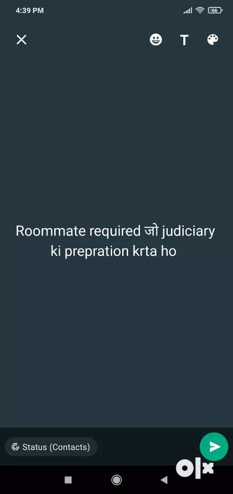 Roommate required .He/she must be a Judiciary aspirant