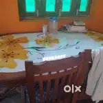 Dining table 6 kursi..Original wooden ak aur dressing