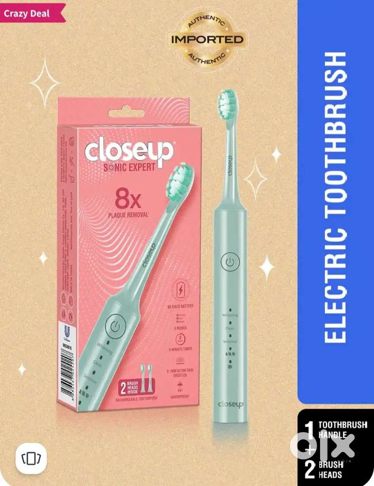 Closeup Sonic Expert Electric Toothbrush (New, Unused)