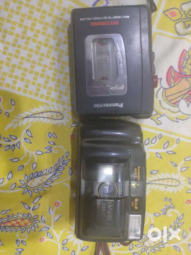 Vintage Cassette recorder and camera for sale