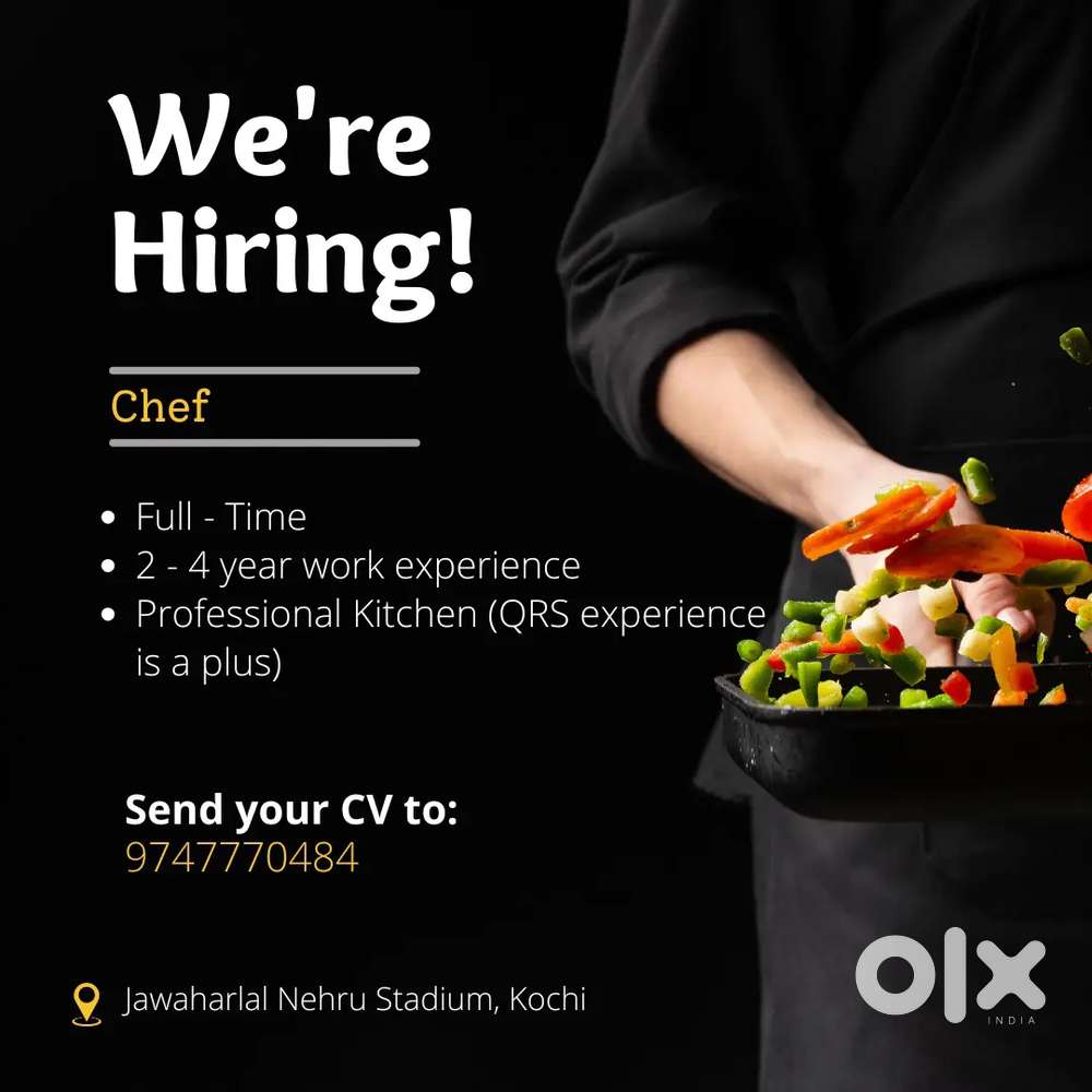 We Are Hiring Chef