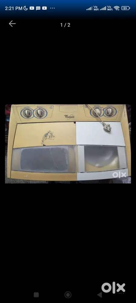 Whirlpool 7kg semi-automatic washing machine