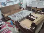 Extended sofa set with dining table
