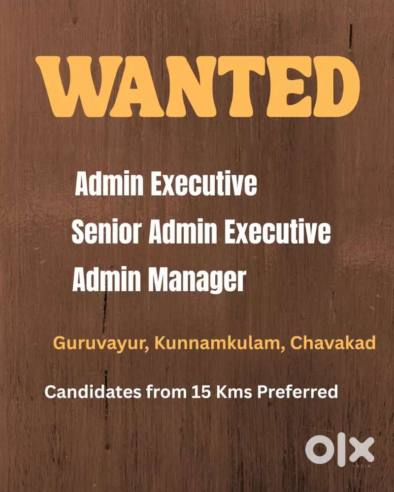Admin Executive, Kunnamkulam