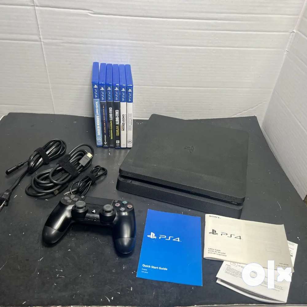 Sony PlayStation 4 Slim 500GB Console with 6 Game Used
