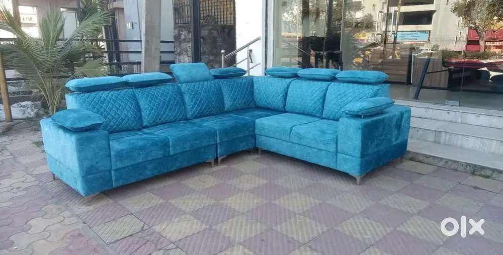 PREMIUM MODEL L TYPE FIXED PILLOW  SOFA AVAILABLE AT ZAM ZAM FURNITURE