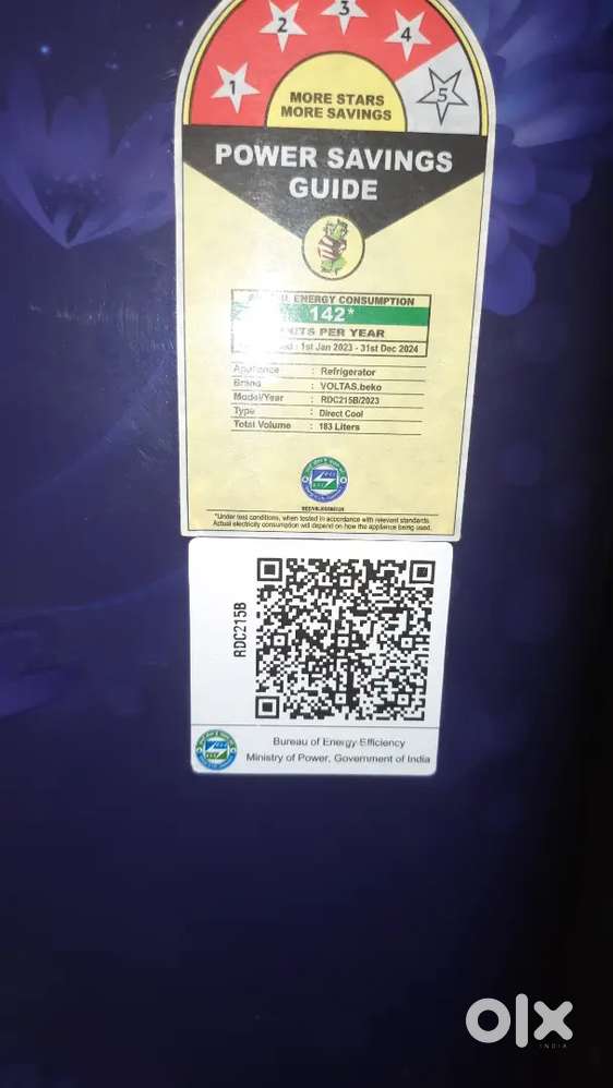 Voltas beko 183ltrs single door refrigerator9op
