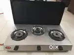 THREE BURNER GAS STOVE WITH LID