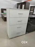 White Chest Of Drawers In Gloss Finish