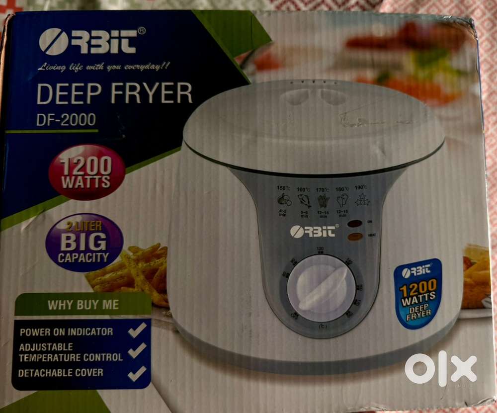 Orbit Electric Deep Fryer 2-liter capacity,1200W power-seal condition