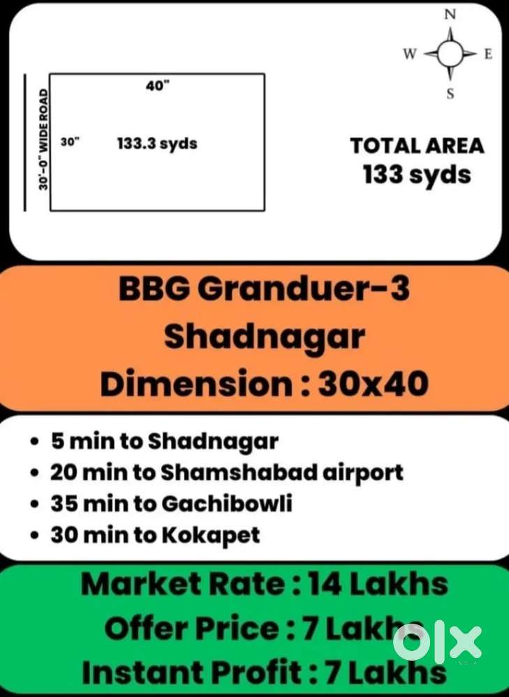 Resale Plot available near SHADNAGAR