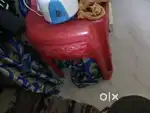 Folding bed almirah 4 chair 2 wooden table