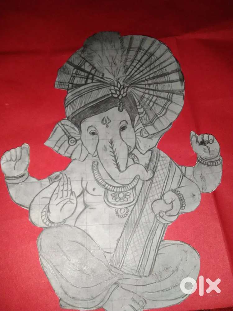 Drawing of Ganesh ji