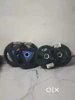 Barbell rode & 15 kg rubber coated weights