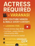 Requirement of female artist for our youtube channel short films