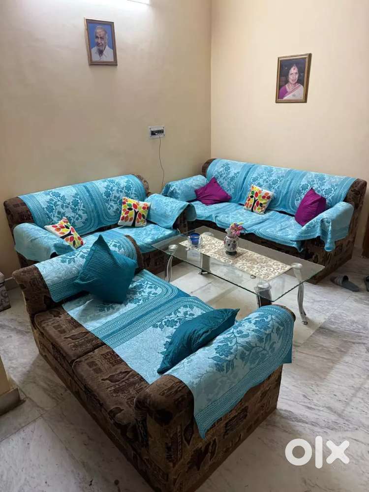 6-Seater Sofa Set with Center Table and temple