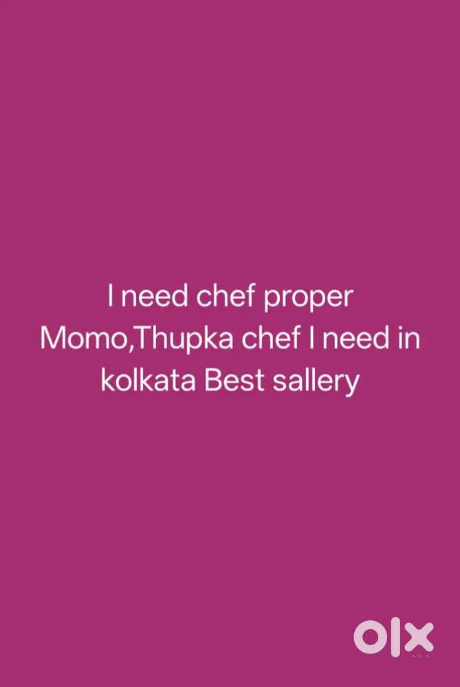 I need momo making chef