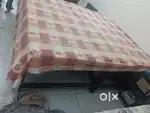 Iron double bed 6*6 heavy duty with cotton matters