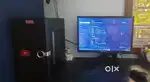Computer with keyboard , mouse and monitor