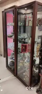 2 Glass Crockery Display Units by Hometown