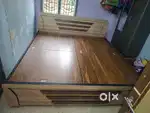 6x6 African wood Bed with Mattress
