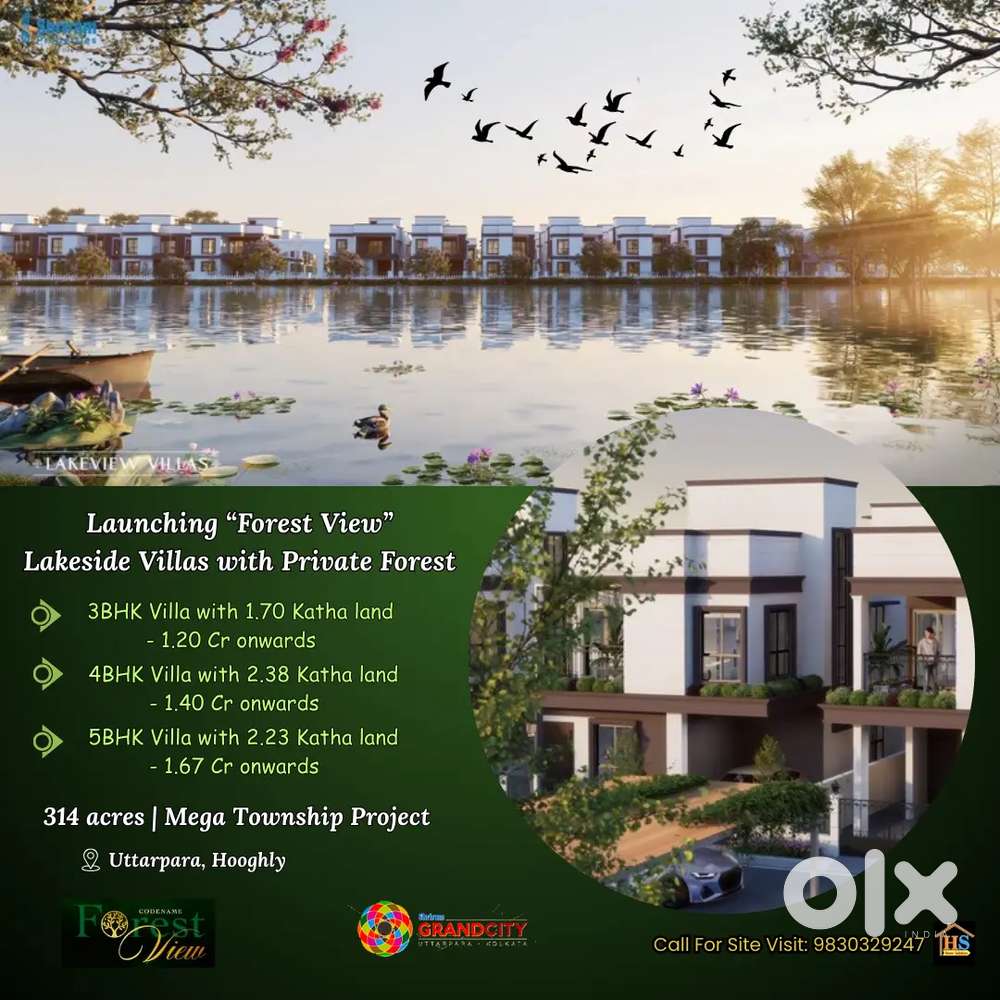 3/4/5 BHK Lakeside Villas with private Forest