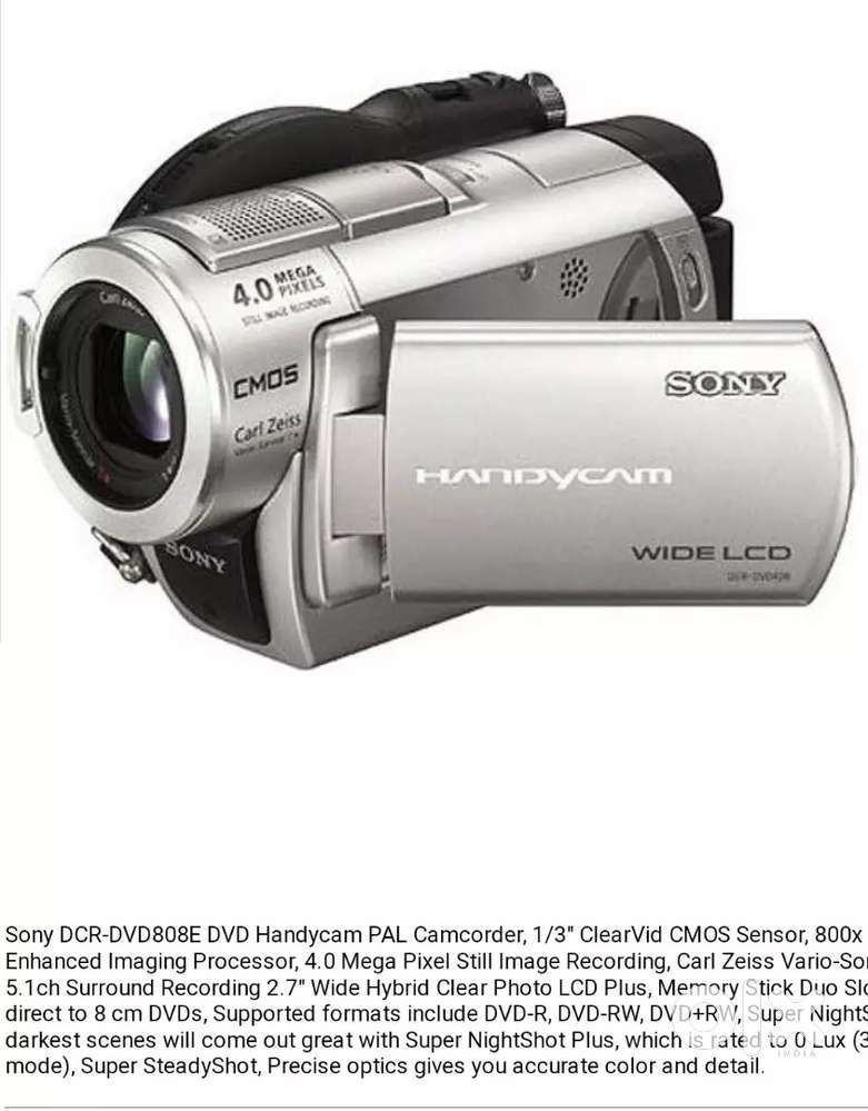 Sony handycam DCR-DVD808E