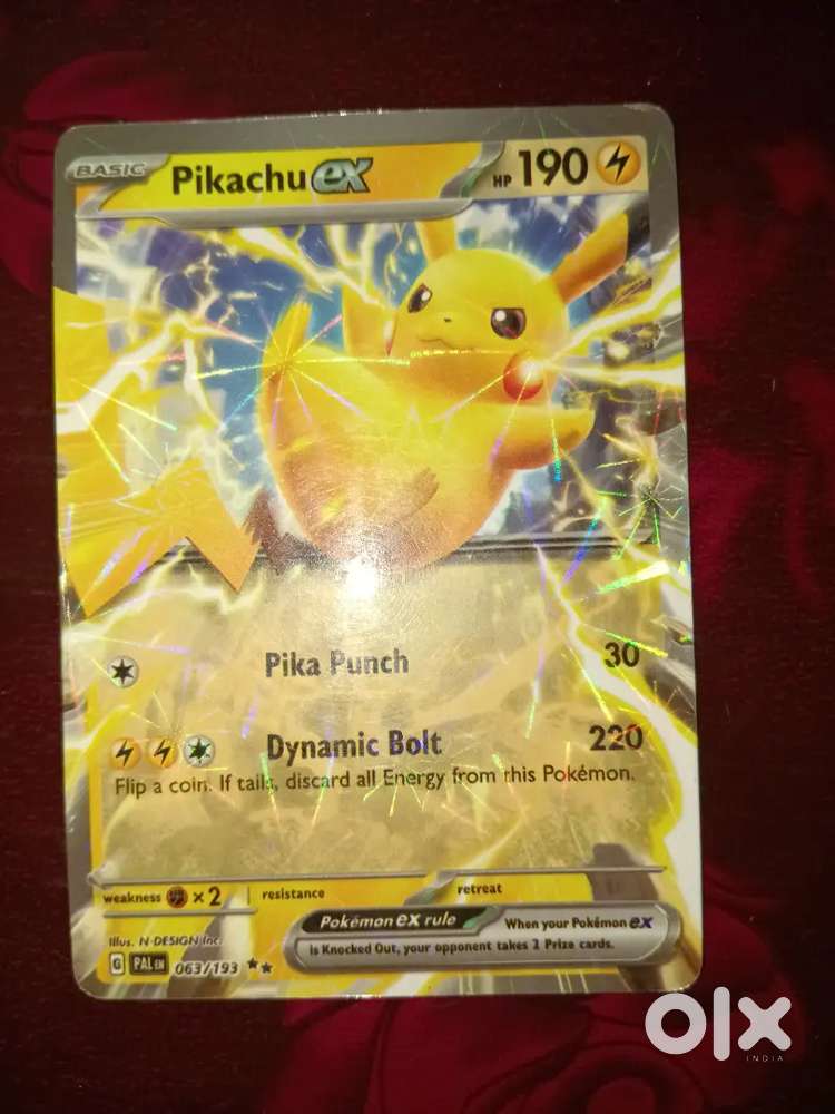 Pikachu ex Pokemon Card