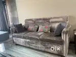 Teak Wood 3-Seater Sofa with 2 Lounge Chairs – Elegant & Durable