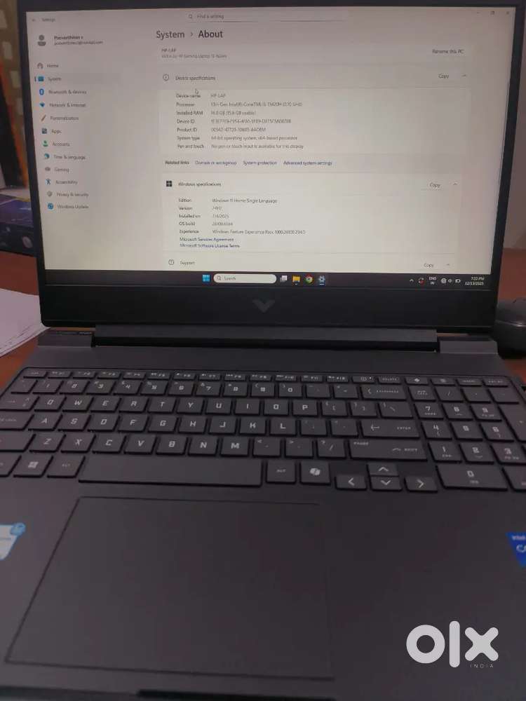 HP Laptop Victus i5-1342H. 16GB Ram 13th Gen