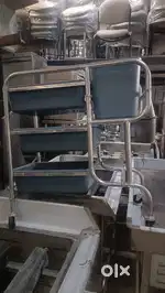 Trolley ss with 5tubs