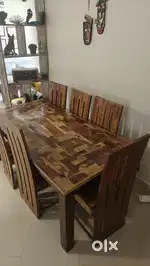 Sheesham wood 6 seater dining table