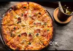 Pizza burger sandwich mocktail