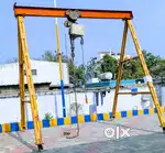 5 Ton crane with MS structure beams and A frames with rollers