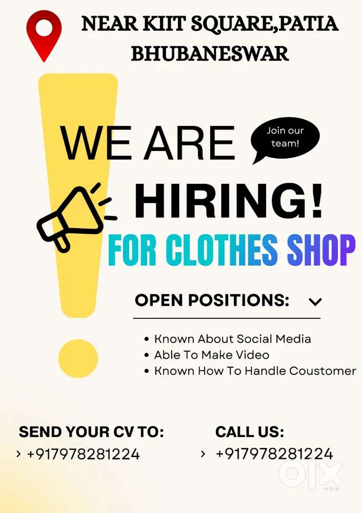 RAMOJI TRENDS NOW AT BHUBANESWAR PATIA NEED URGENTLY STAFF AND MANEGER