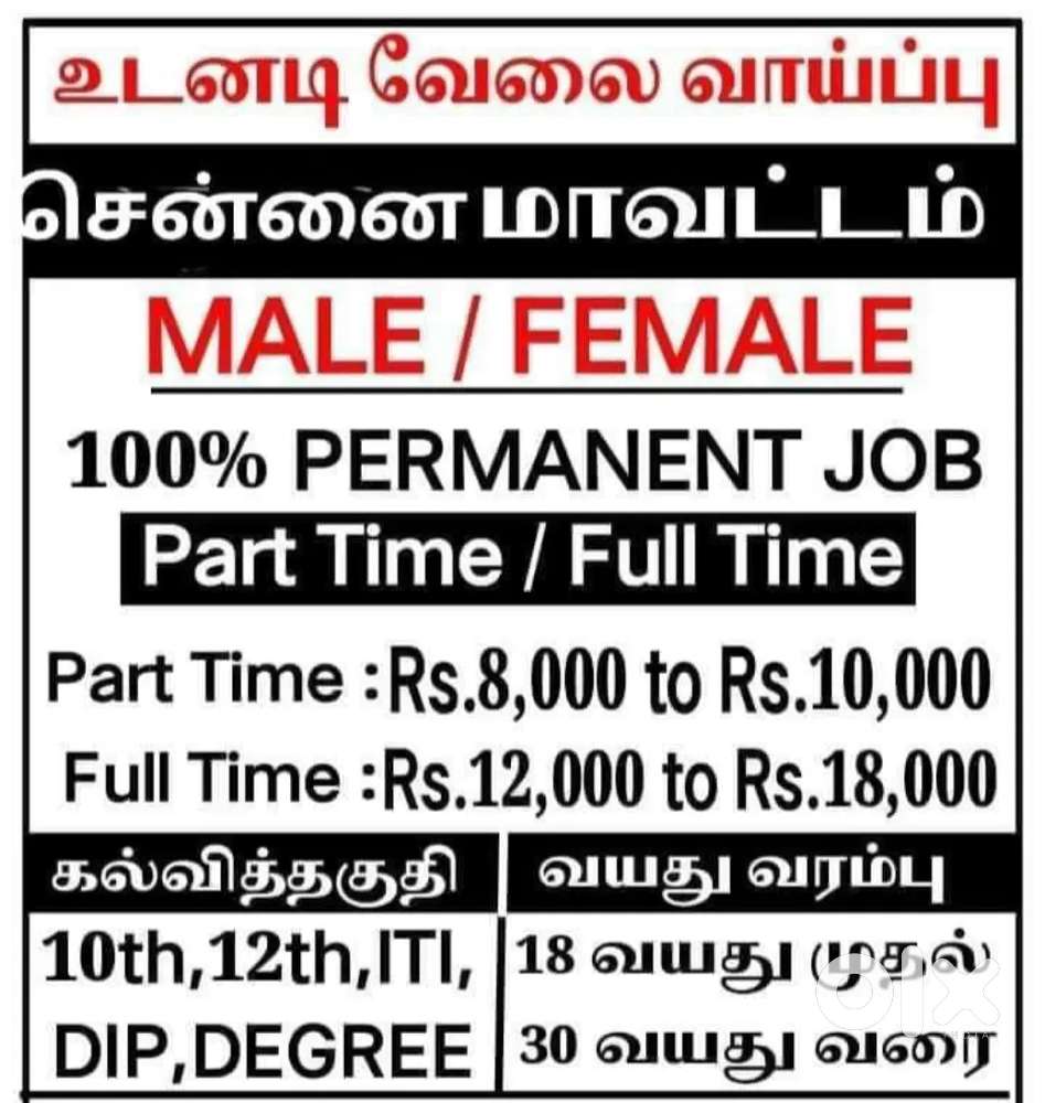 Permanent job vacancy