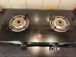 Glass top 2 burner gas stove